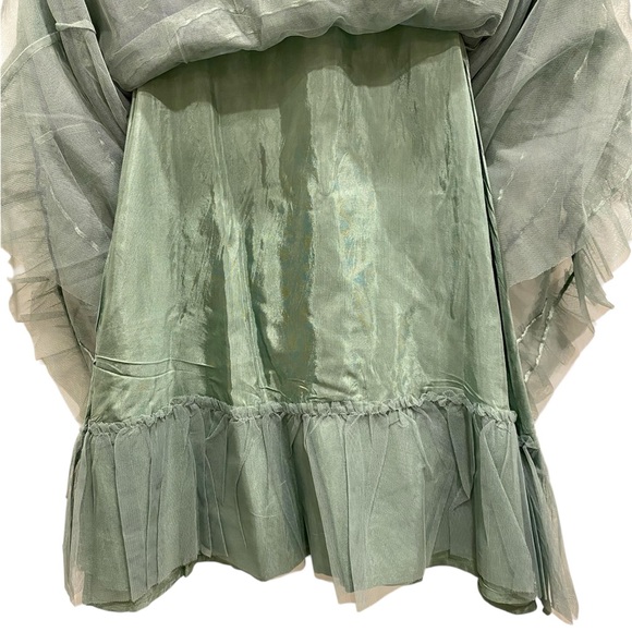 Mini Boden - Tiered Tulle Kids Dress in Mint Green - Size 6-7 - Picture 4 of 5